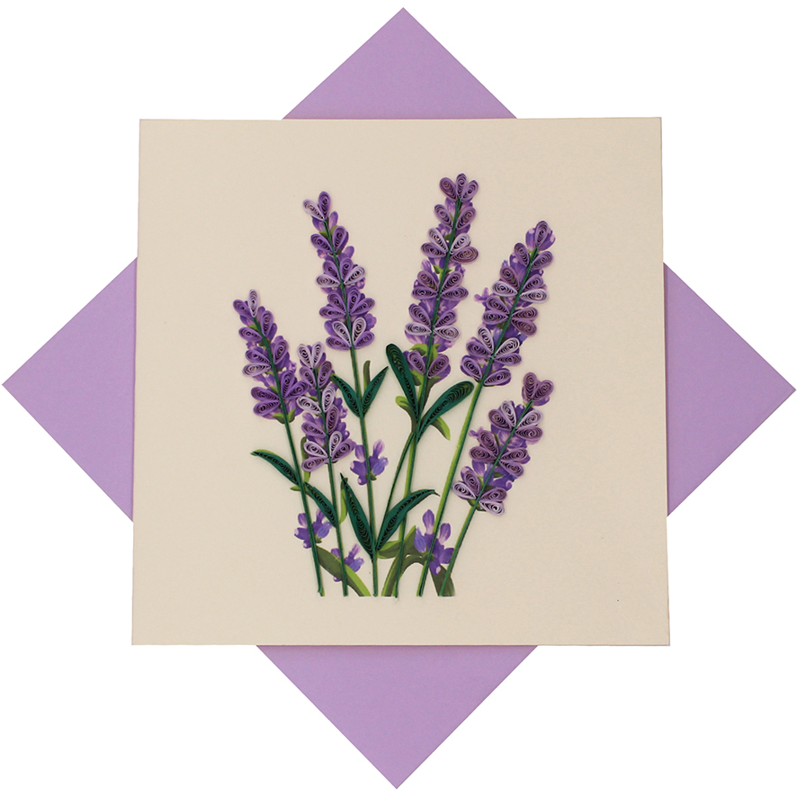 Quilled Lavender Card